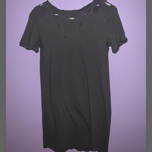 Distressed t-shirt dress